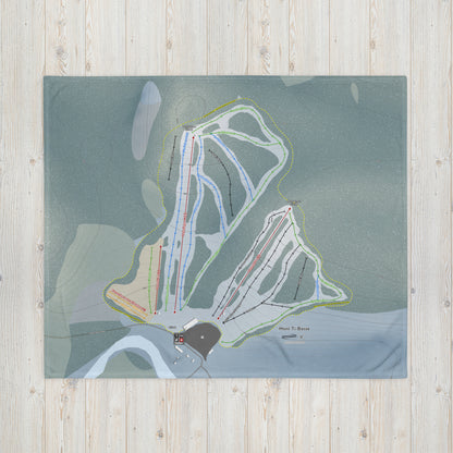 Mont Ti-Basse, Quebec Ski Resort Map Blanket