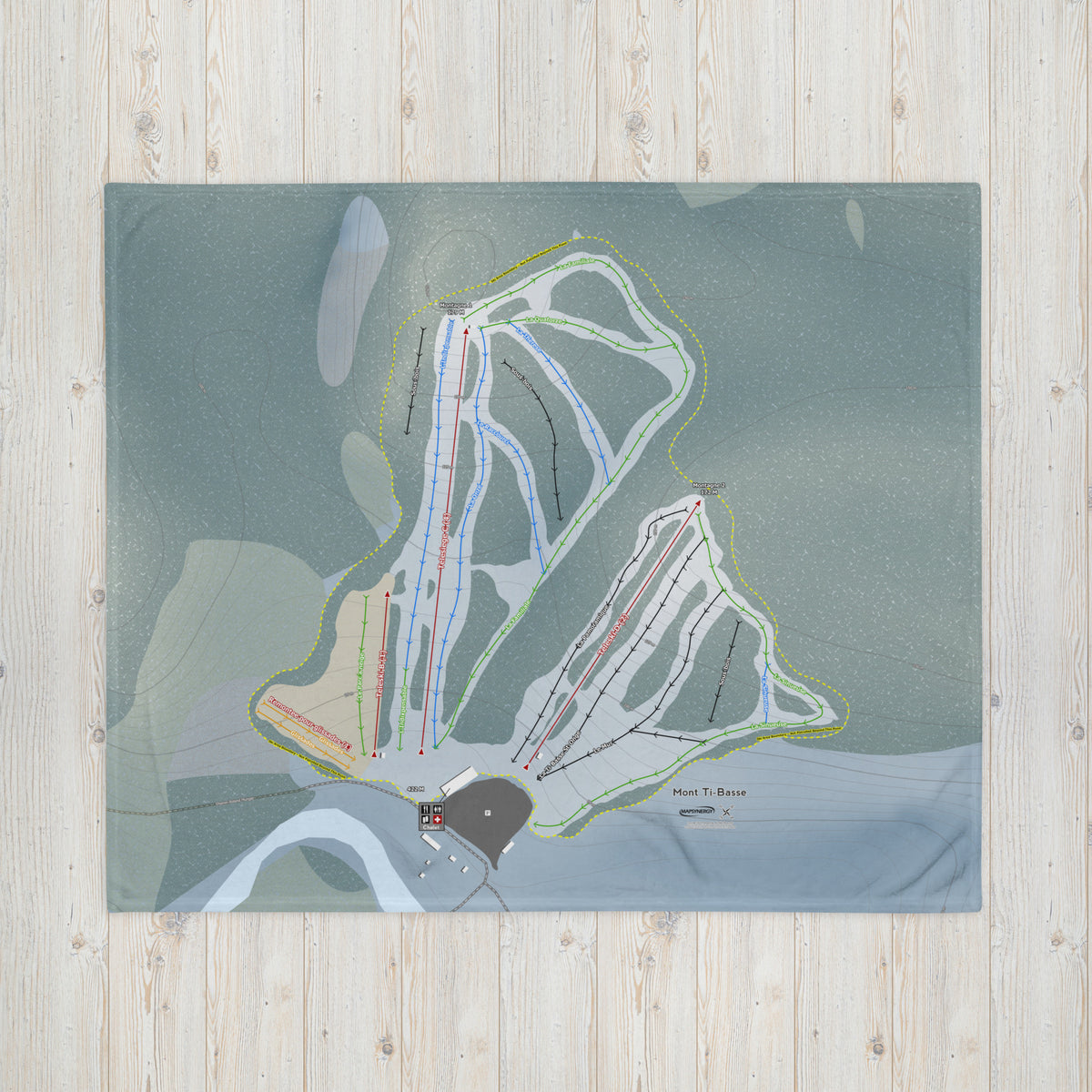 Mont Ti-Basse, Quebec Ski Resort Map Blanket