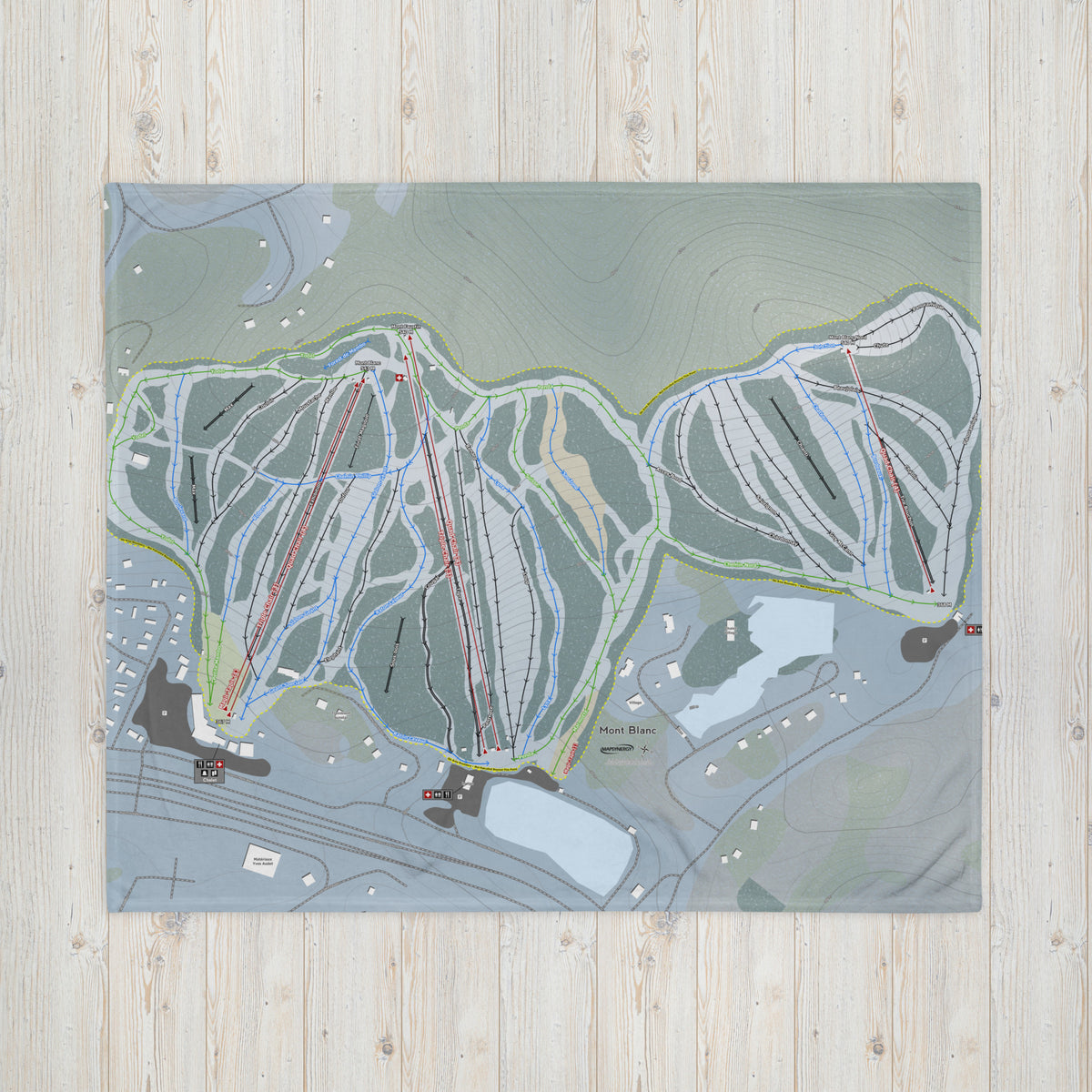 Mont Blanc, Quebec Ski Resort Map Blanket