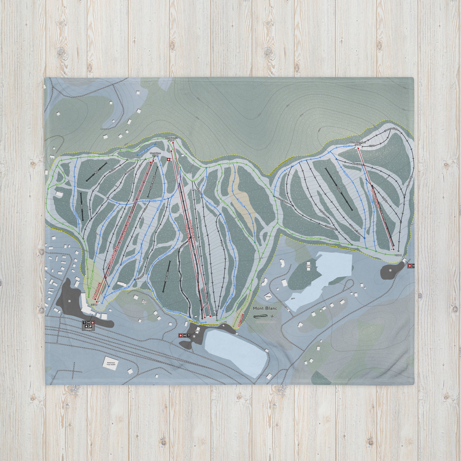 Mont Blanc, Quebec Ski Resort Map Blanket
