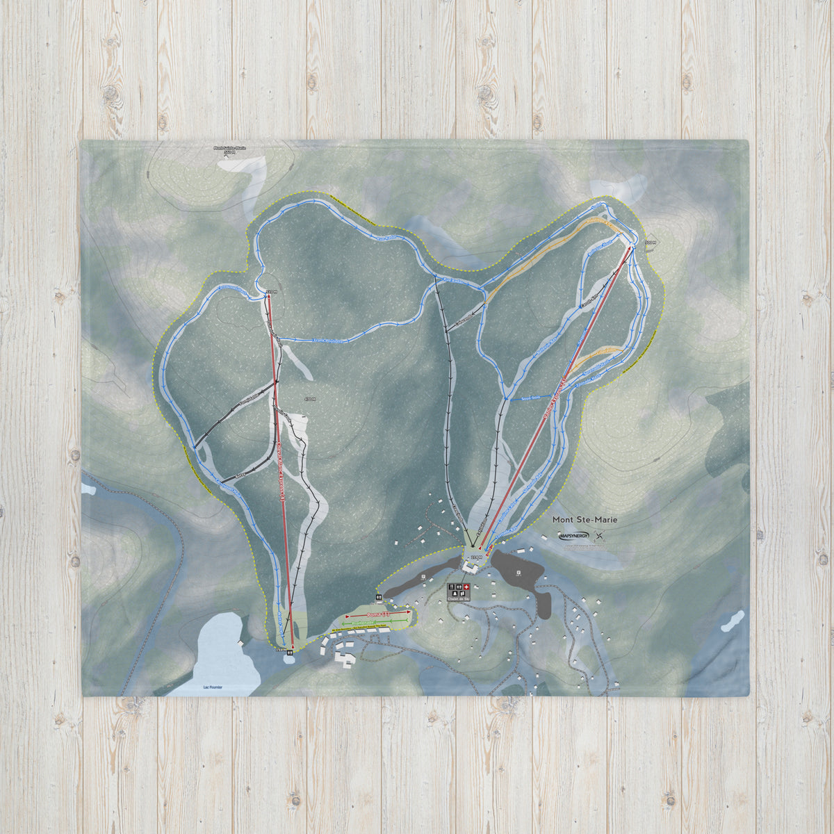 Mont Ste-Marie, Quebec Ski Resort Map Blanket