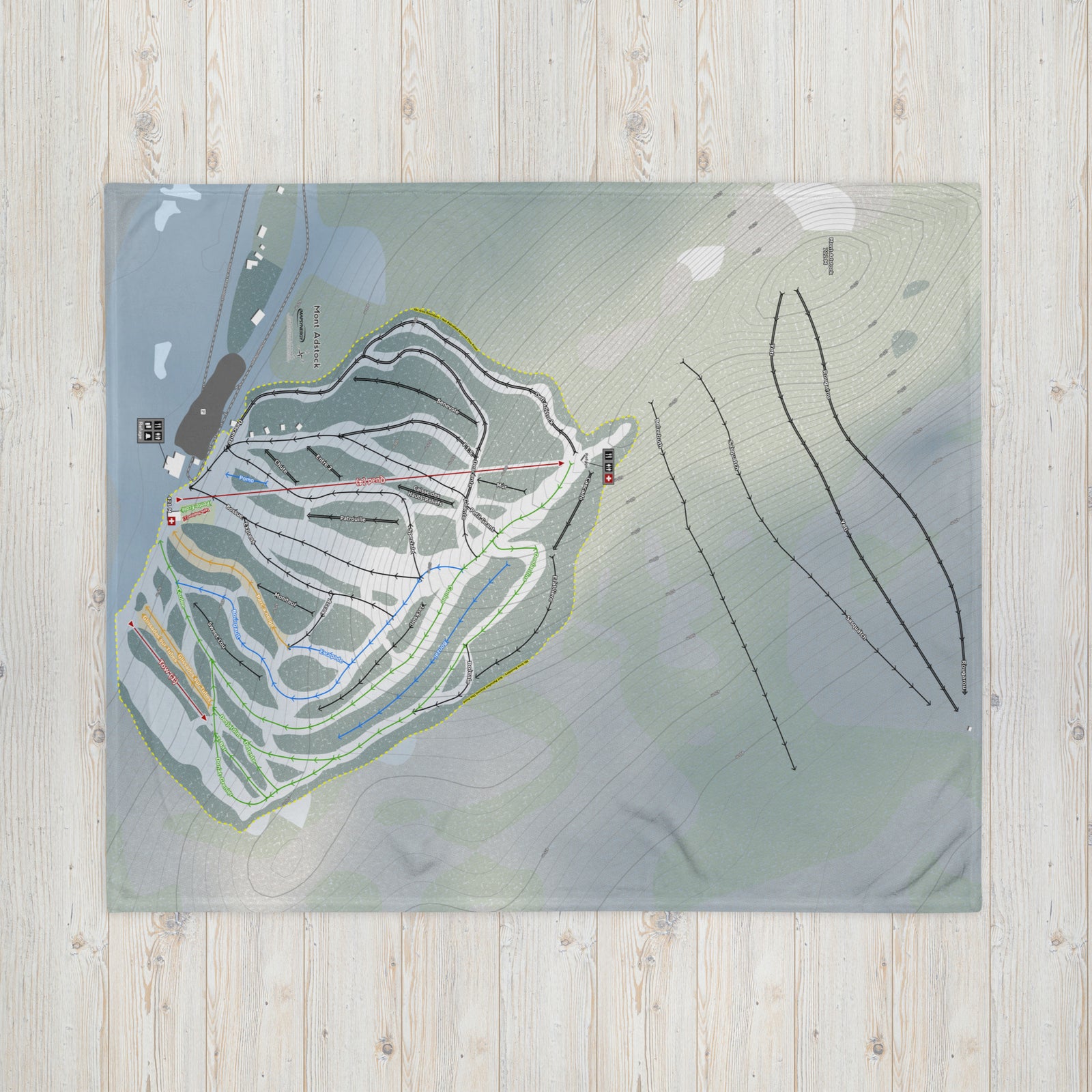 Mont Adstock, Quebec Ski Resort Map Blanket
