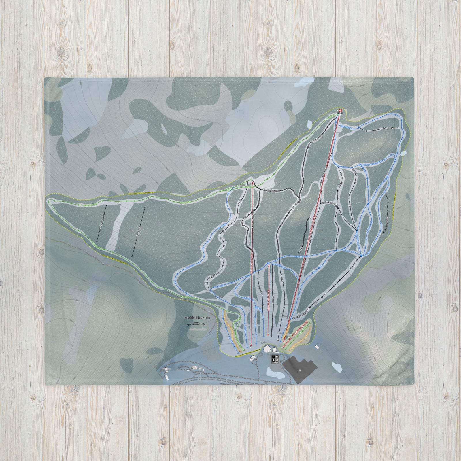 Marble Mountain, Newfoundland and Labrador Ski Resort Map Blanket
