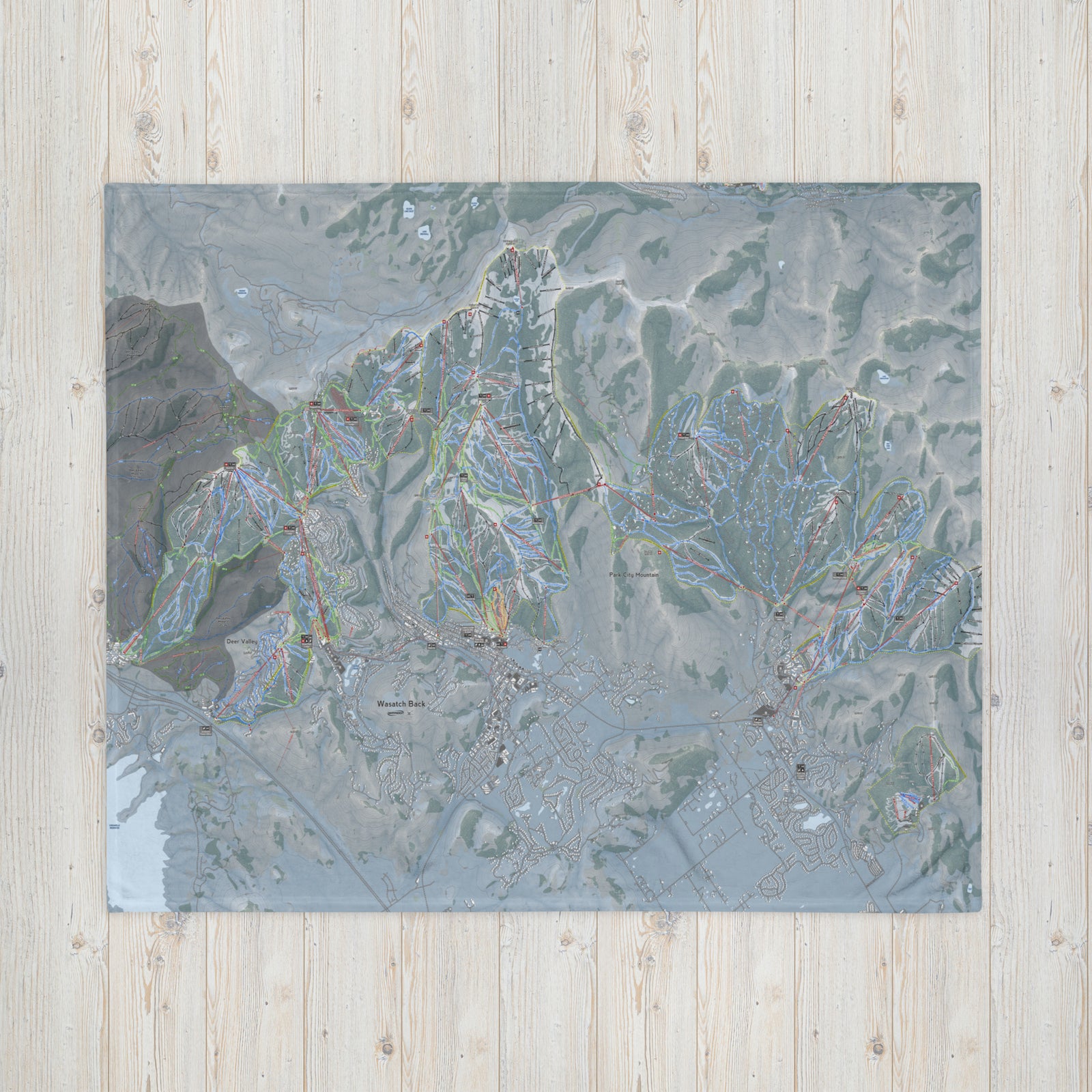 Wasatch Back, Utah Ski Resort Map Blanket