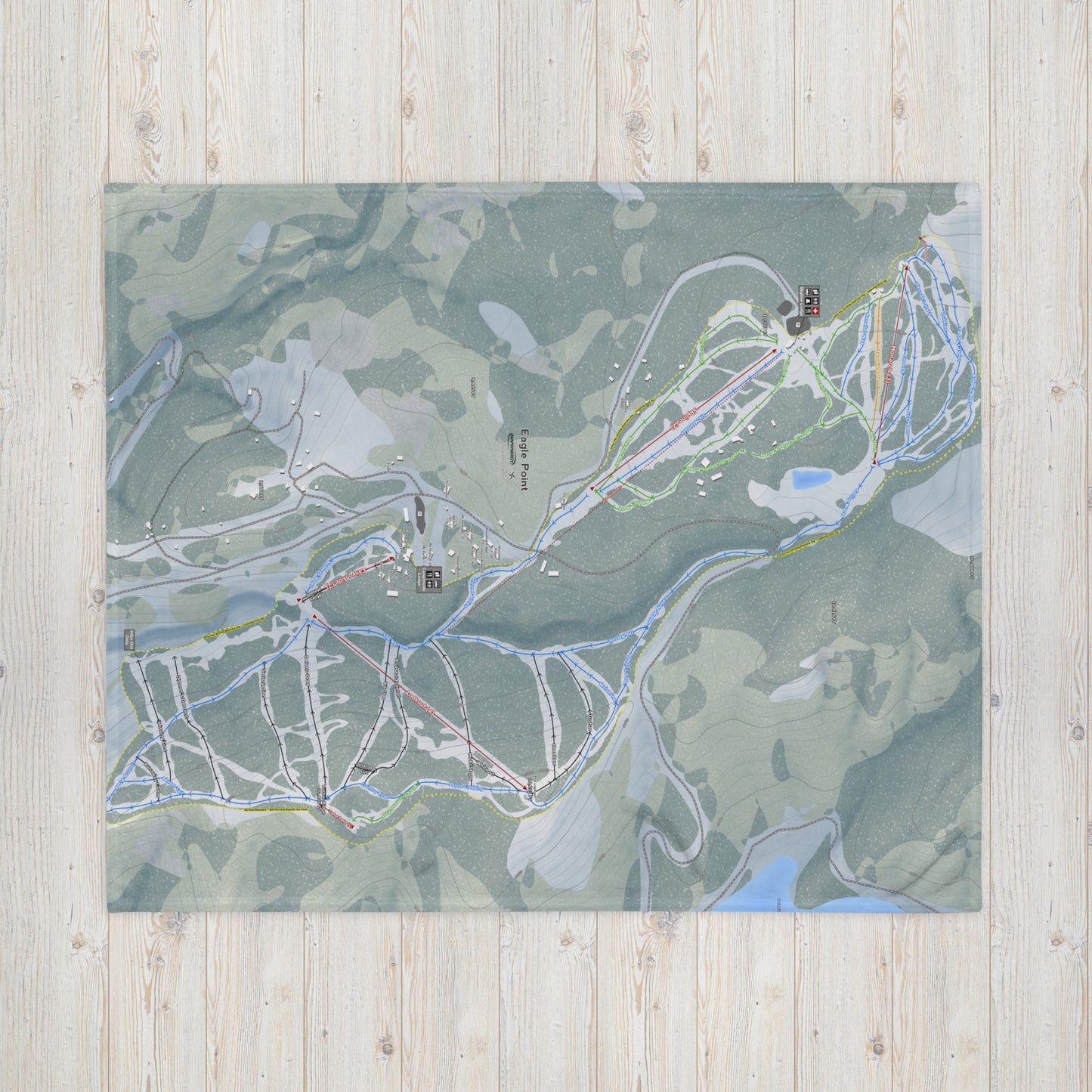 Eagle Point, Utah Ski Resort Map Blanket - Powderaddicts