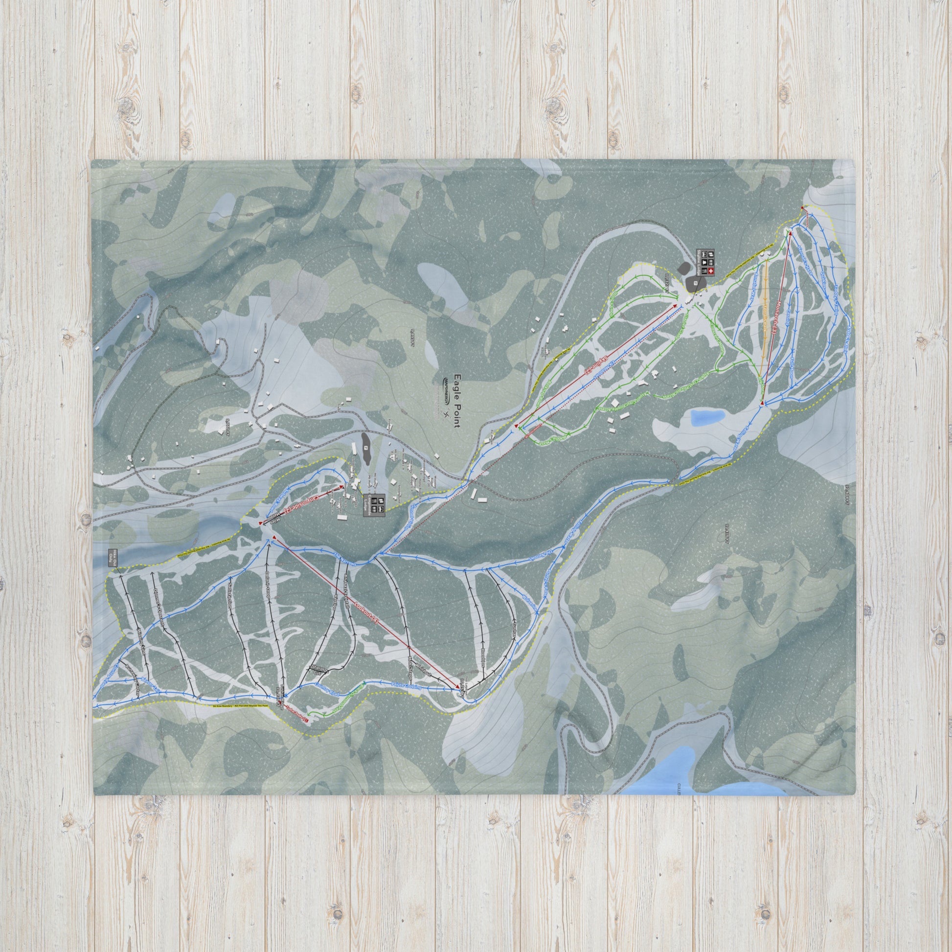 Eagle Point, Utah Ski Resort Map Blanket - Powderaddicts