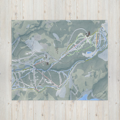 Eagle Point, Utah Ski Resort Map Blanket - Powderaddicts