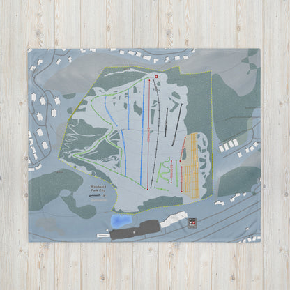 Woodward Park City, Utah Ski Resort Map Blanket