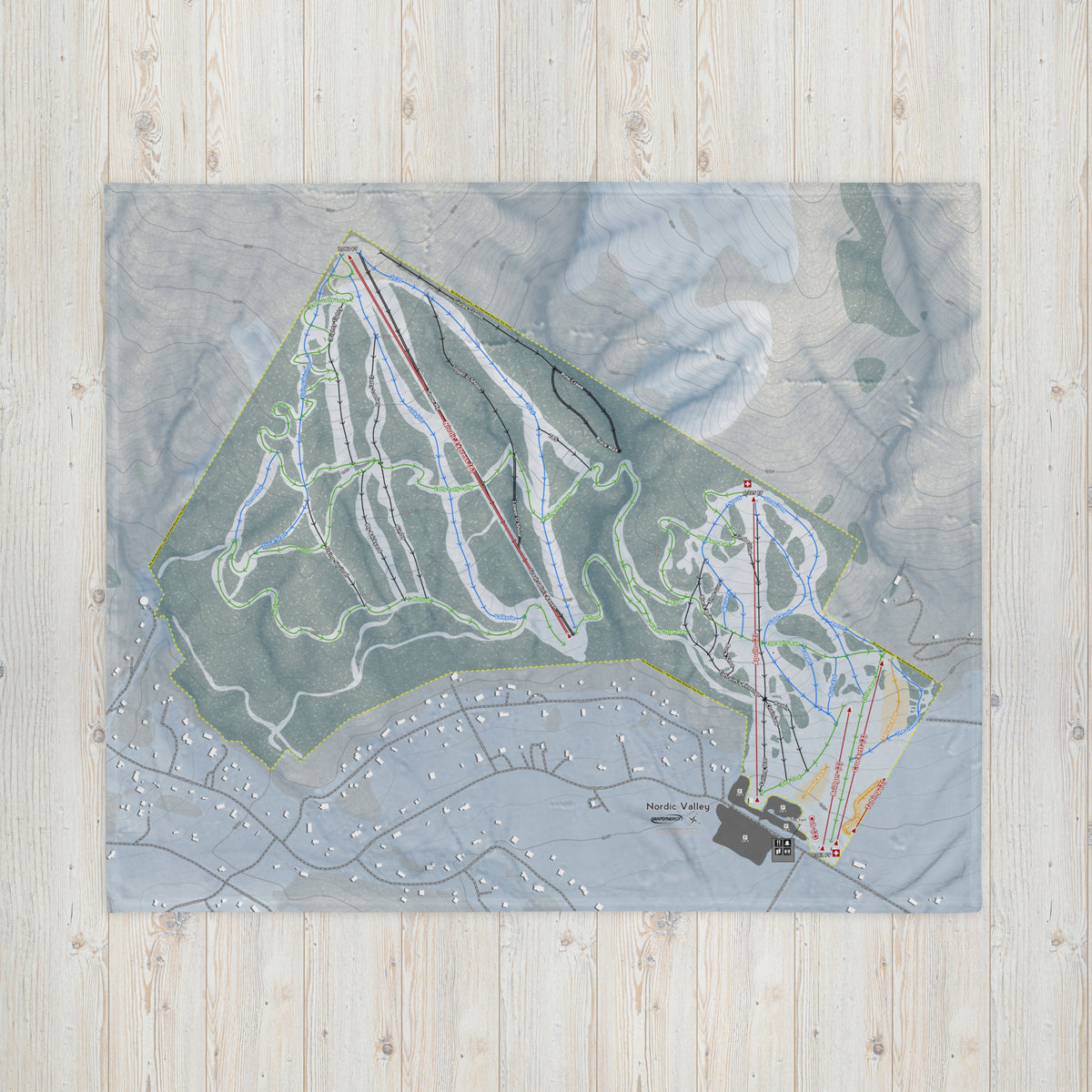Nordic Valley, Utah Ski Resort Map Blanket