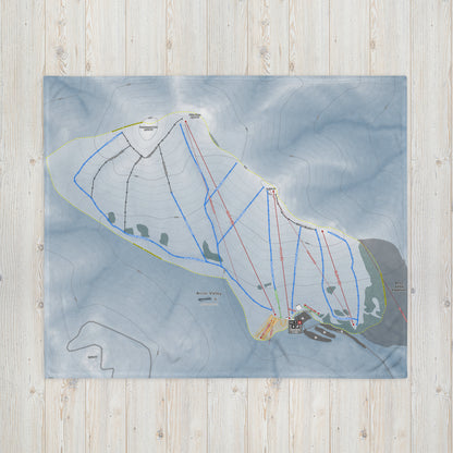 Arctic Valley, Alaska Ski Resort Map Blanket