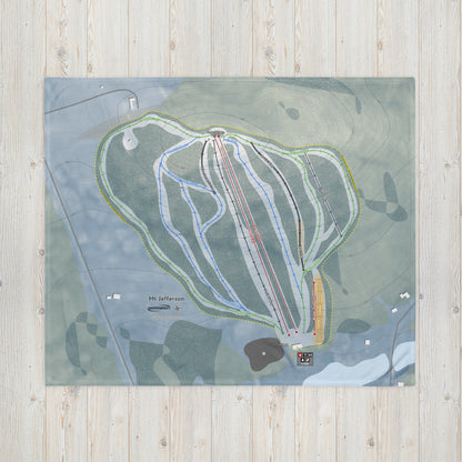 Mt Jefferson, Maine Ski Resort Map Blanket
