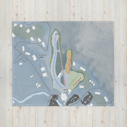 Ski Sapphire, North Carolina Ski Resort Map Blanket