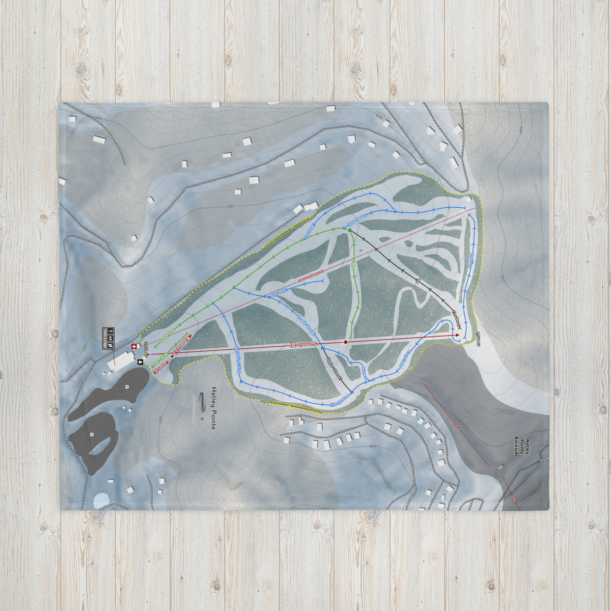 Hatley Pointe, North Carolina Ski Resort Map Blanket