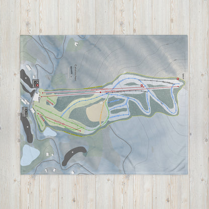 Cataloochee, North Carolina Ski Resort Map Blanket