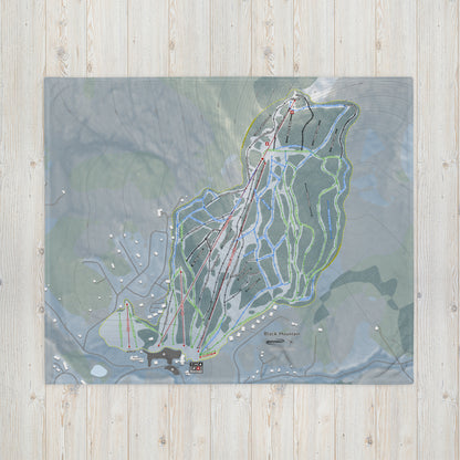 Black Mountain, New Hampshire Ski Resort Map Blanket