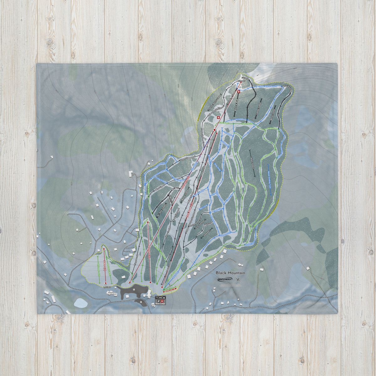 Black Mountain, New Hampshire Ski Resort Map Blanket