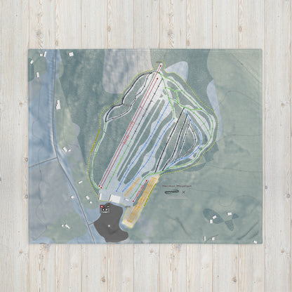 Hermon Mountain, Maine Ski Resort Map Blanket