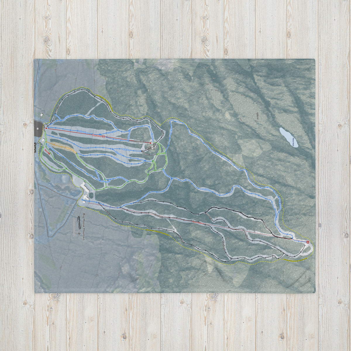 Big Moose Mountain, Maine Ski Resort Map Blanket