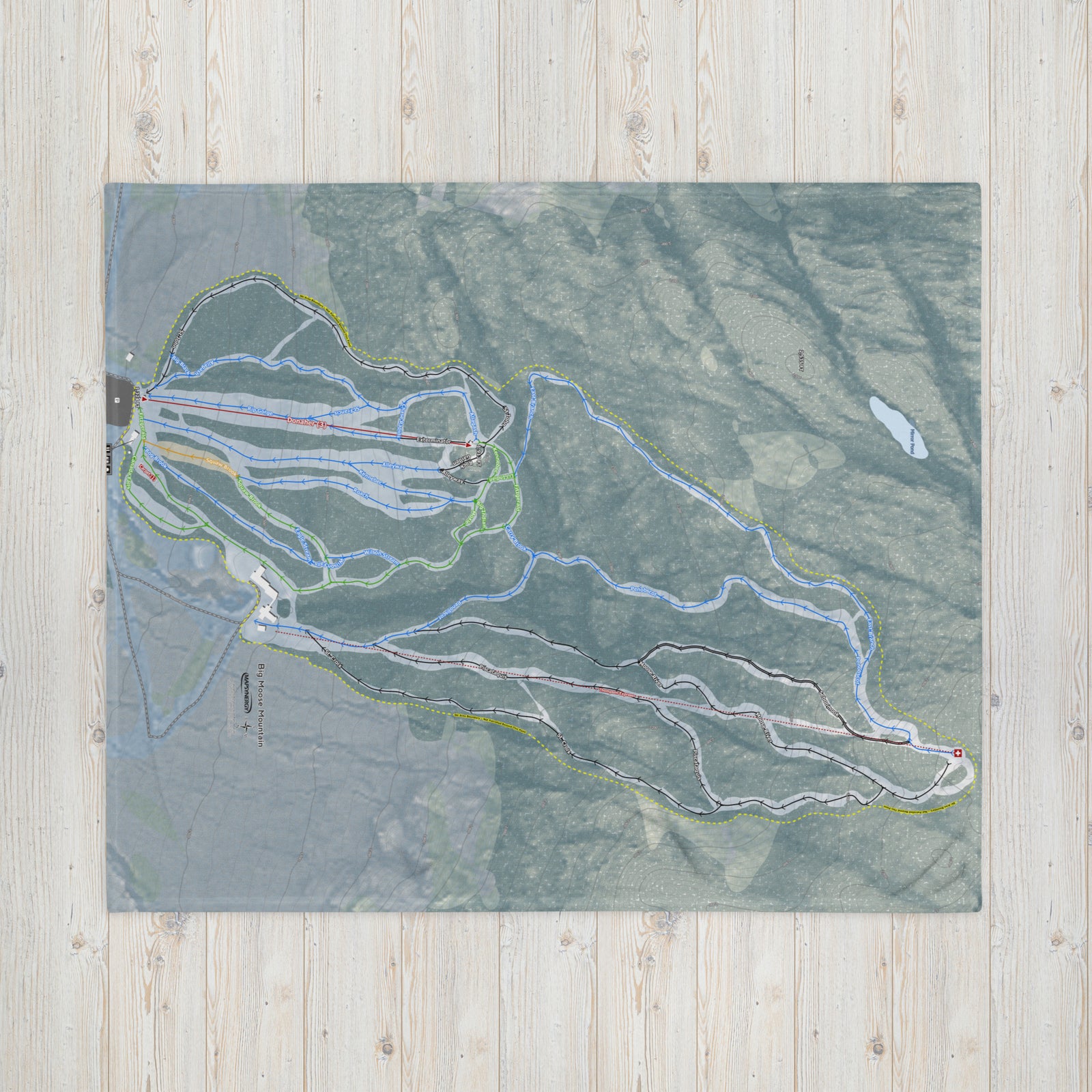 Big Moose Mountain, Maine Ski Resort Map Blanket