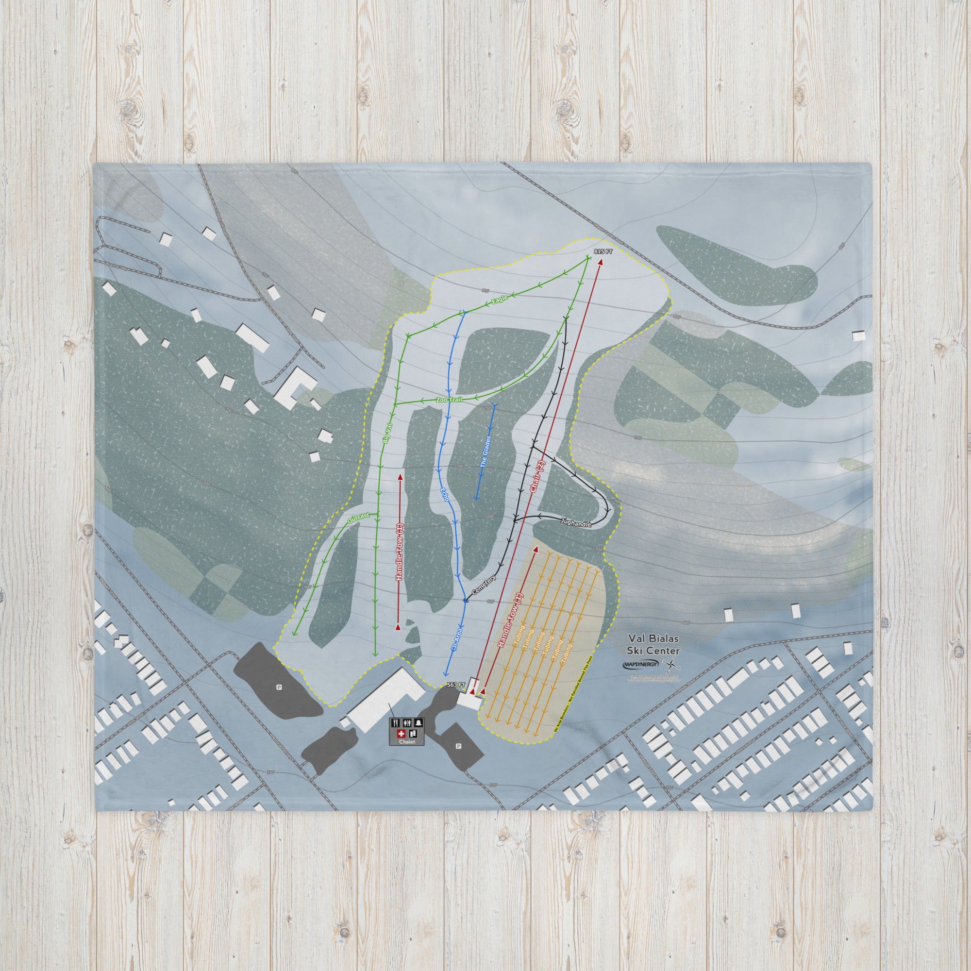 Val Bialas Ski Center, New York Ski Resort Map Blanket