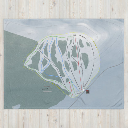 Sitzmark, Washington Ski Resort Map Blanket - Powderaddicts
