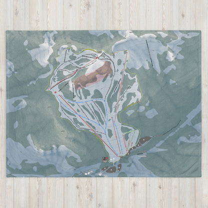 Alpental, Washington Ski Resort Map Blanket - Powderaddicts