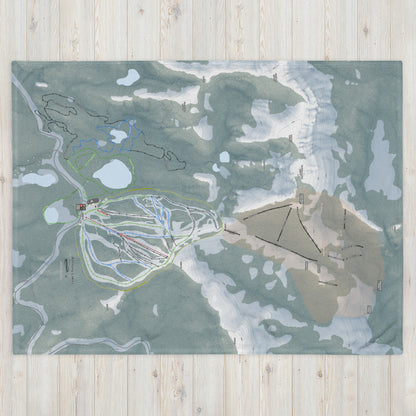 Anthony Lakes, Oregon Ski Resort Map Blanket - Powderaddicts