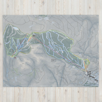 Angel Fire, New Mexico Ski Resort Map Blanket - Powderaddicts