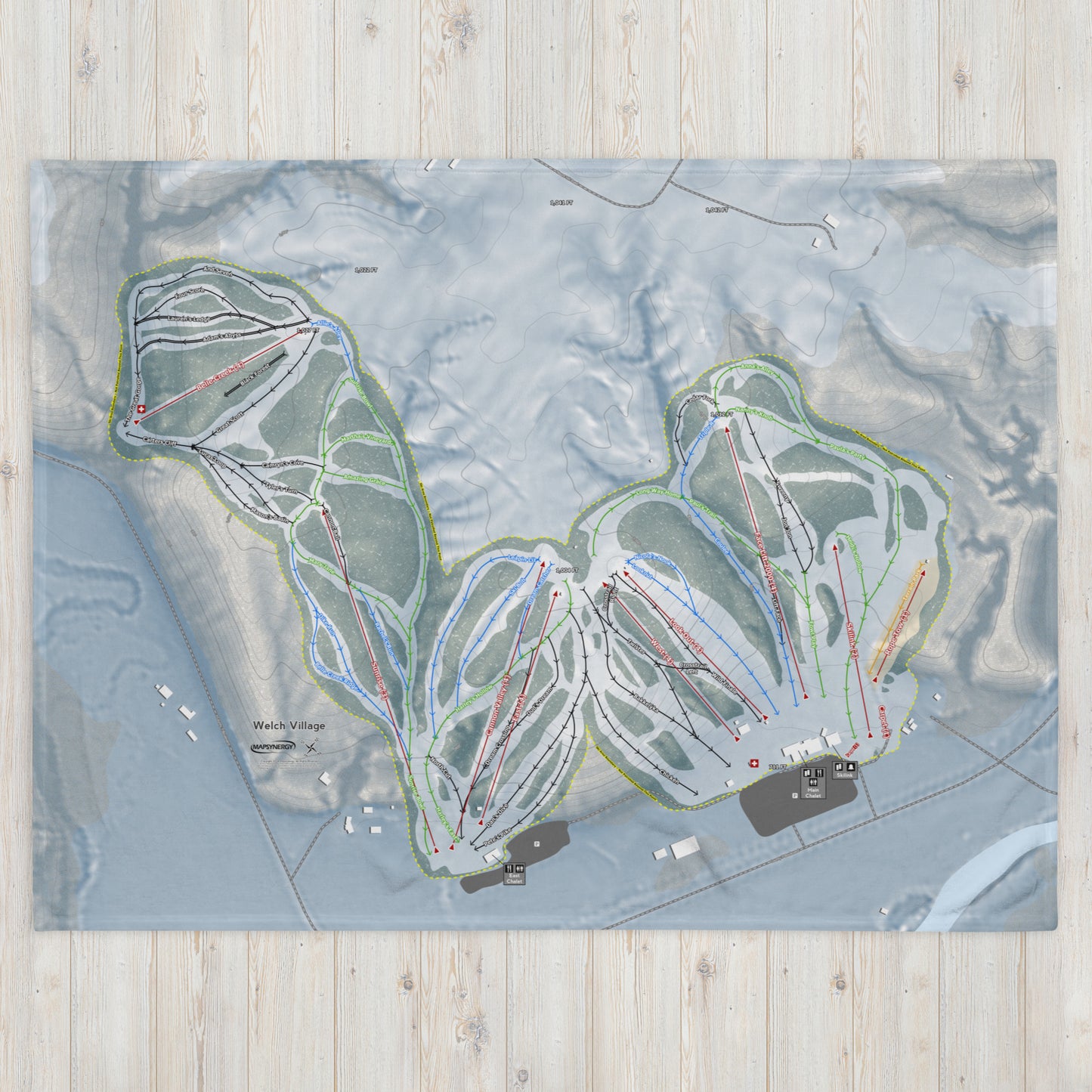 Welch Village, Minnesota Ski Resort Map Blanket - Powderaddicts
