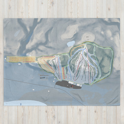 Wild Mountain, Minnesota Ski Resort Map Blanket - Powderaddicts