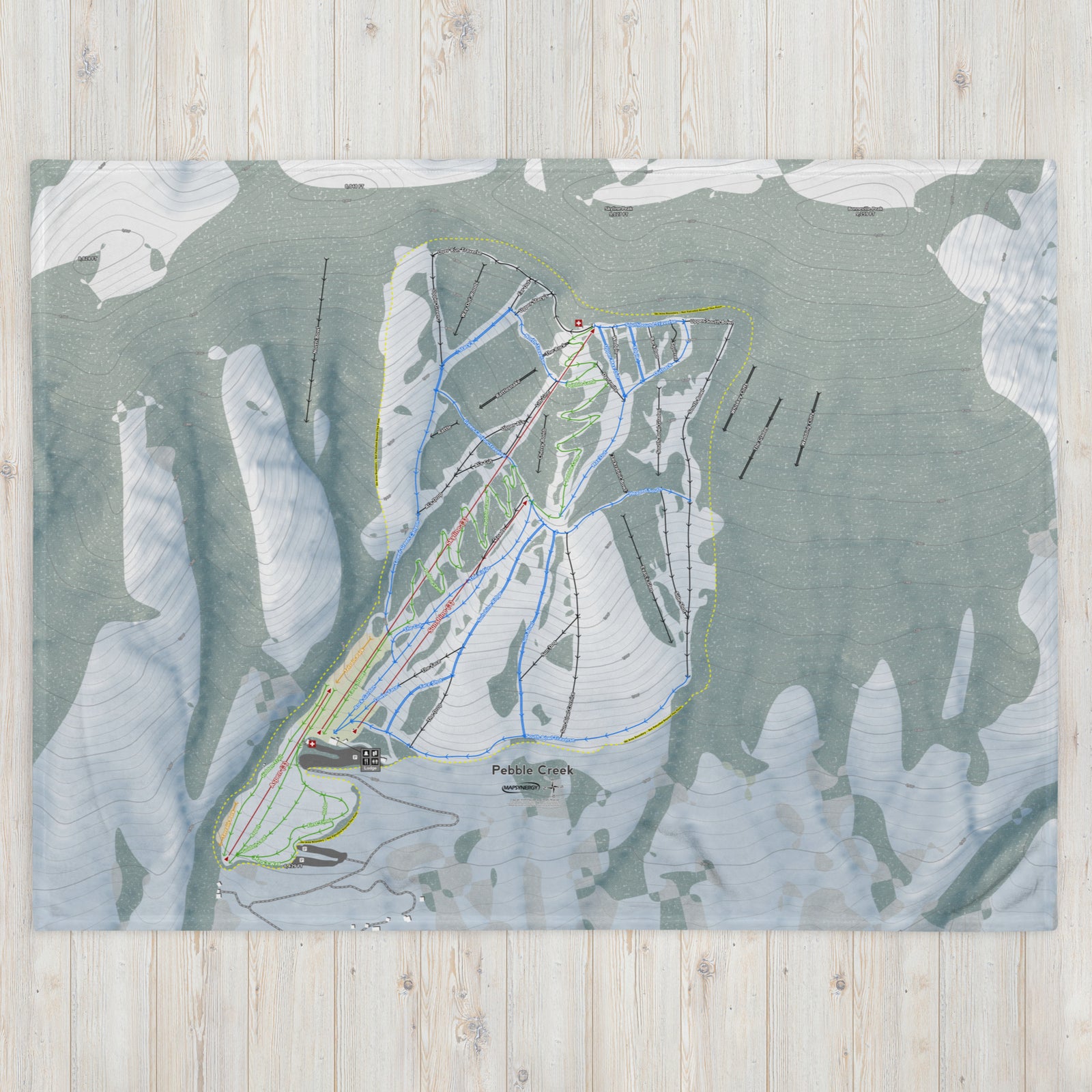 PEBBLE CREEK, IDAHO SKI RESORT MAP BLANKET