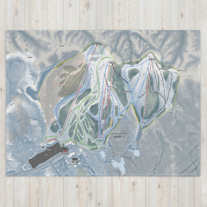 Caberfae Peaks, Michigan Ski Resort Map Blanket - Powderaddicts