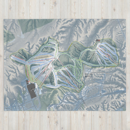 NUB'S NOB, MICHIGAN SKI RESORT MAP BLANKET - Powderaddicts