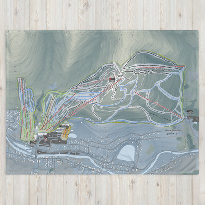 HUNTER MOUNTAIN, NEW YORK SKI RESORT MAP BLANKET - Powderaddicts