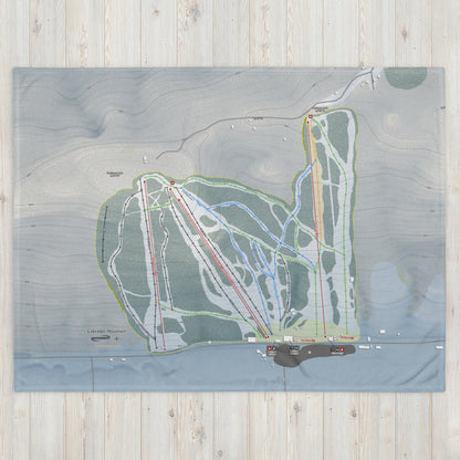 LABRADOR MOUNTAIN, NEW YORK SKI RESORT MAP BLANKET - Powderaddicts