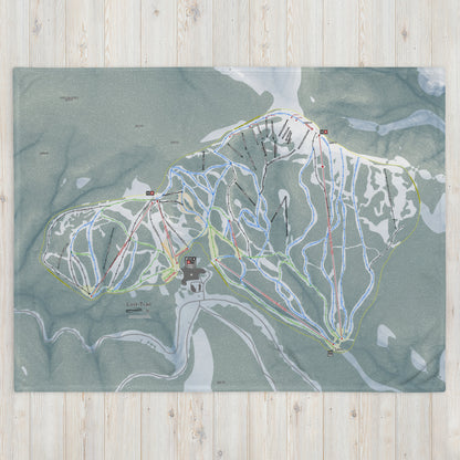 Lost Trail, Montana Ski Resort Map Blanket - Powderaddicts