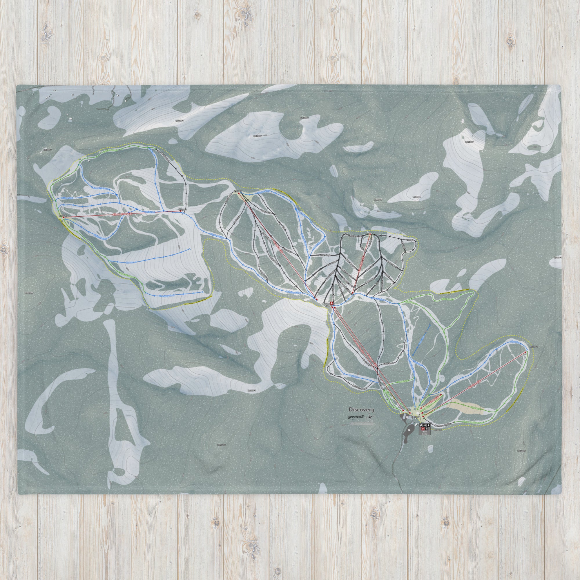 Discovery, Montana Ski Resort Map Blanket