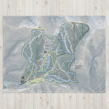 RED LODGE, MONTANA SKI RESORT MAP BLANKET - Powderaddicts