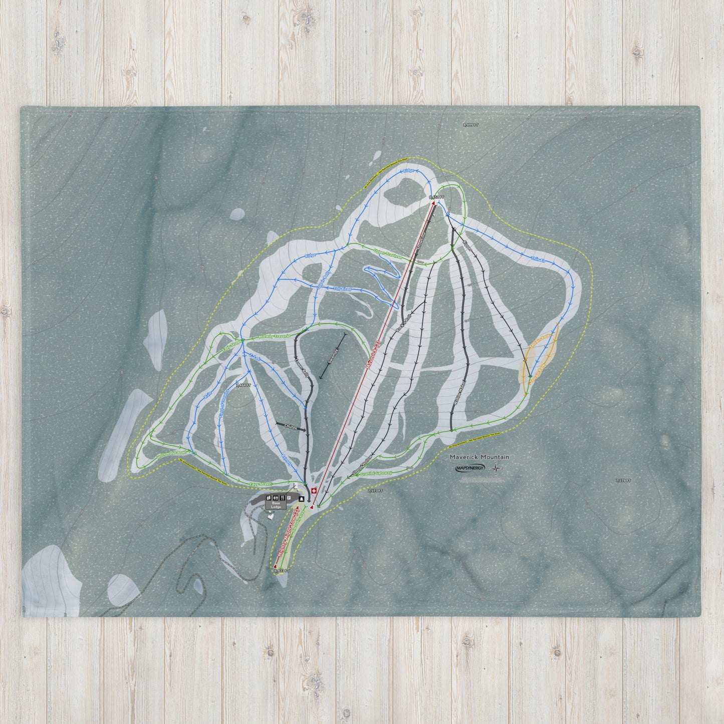 MAVERICK, MONTANA SKI RESORT MAP BLANKET - Powderaddicts