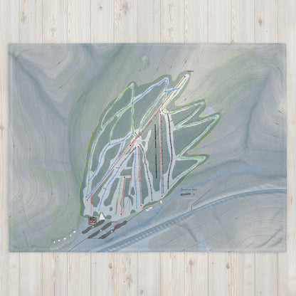 DENTON HILL, PENNSYLVANIA SKI RESORT MAP BLANKET - Powderaddicts