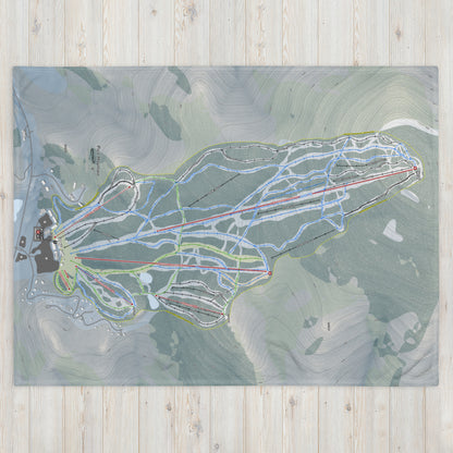 Pico Mountain, Vermont Ski resort Map Blanket - Powderaddicts