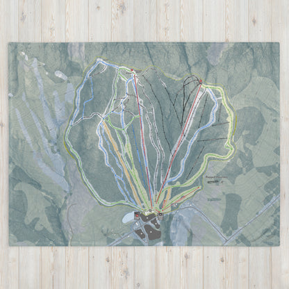 Ragged Mountain, New Hampshire Ski Resort Map Blanket - Powderaddicts
