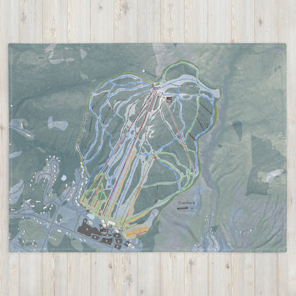 Cranmore Mountain, New Hampshire Ski Resort Map Blanket - Powderaddicts