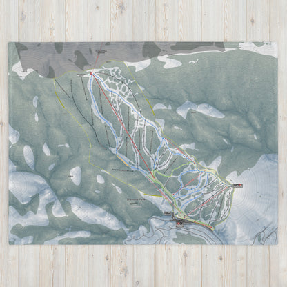 Diamond Peak, Nevada Ski Resort Map Blanket - Powderaddicts