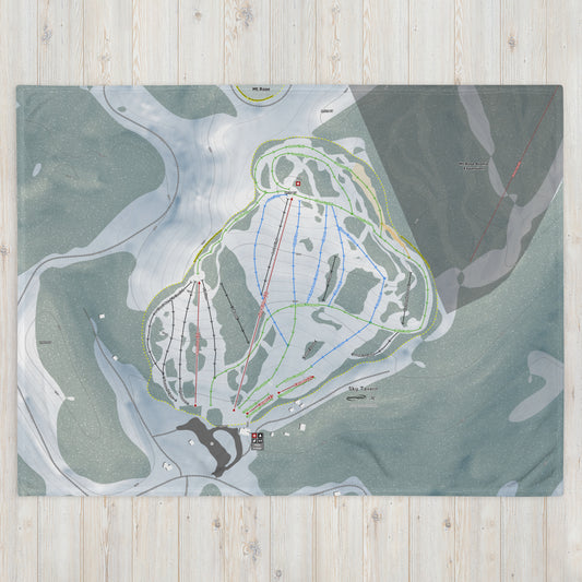 Sky Tavern, Nevada Ski Resort Map Fleece Blanket - Powderaddicts