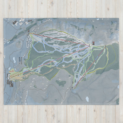 Buttermilk, Colorado Ski Resort Map Blanket - Powderaddicts