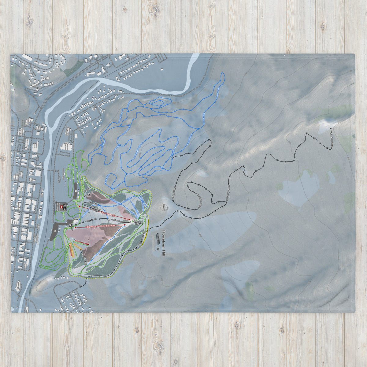 Howelsen Hill, Colorado Ski Resort Map Blanket