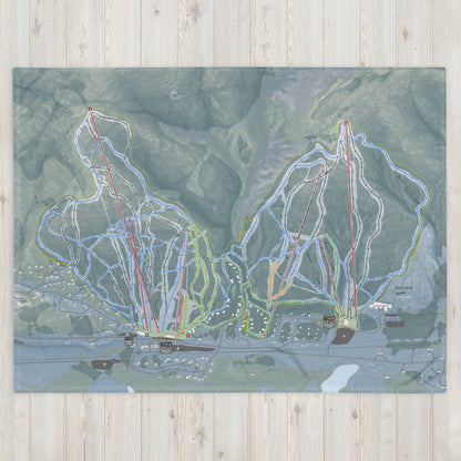 Attitash Mountain, New Hampshire Ski Resort Map Blanket - Powderaddicts