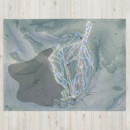 Waterville Valley, New Hampshire Ski Resort Map Blanket - Powderaddicts