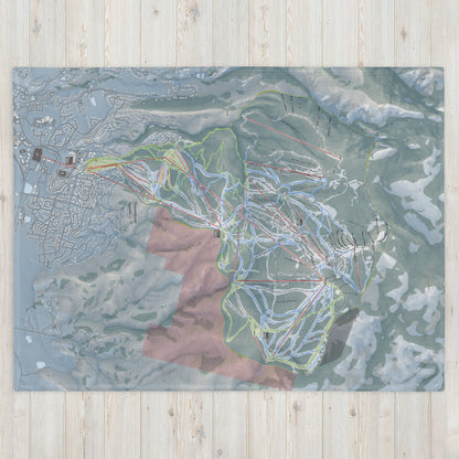 Steamboat, Colorado Ski Resort Map Blanket - Powderaddicts